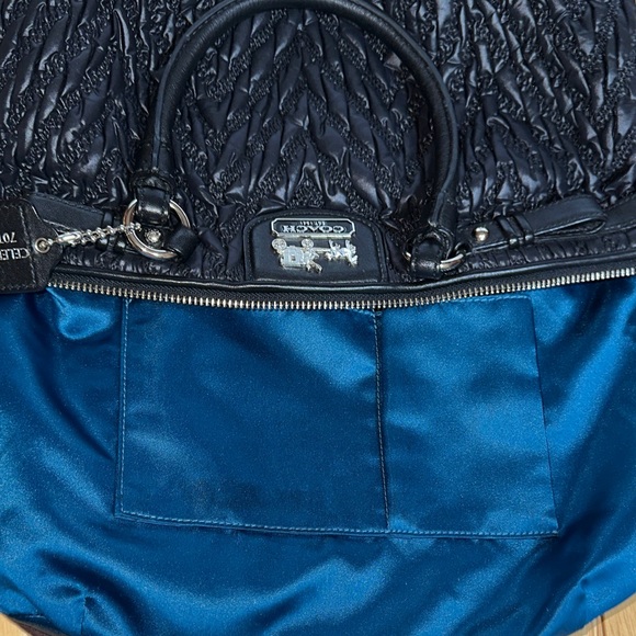 Coach 70th Anniversary Bag Black Textured Satchel - Picture 12 of 13